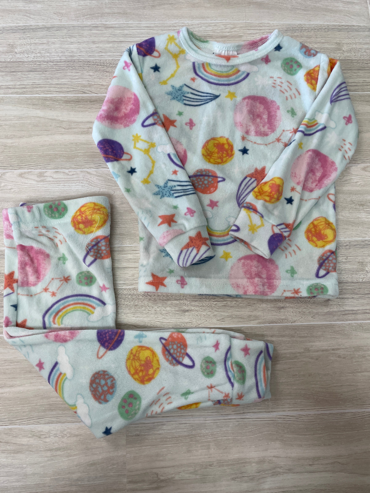 18m Light Blue Space Pajama Set