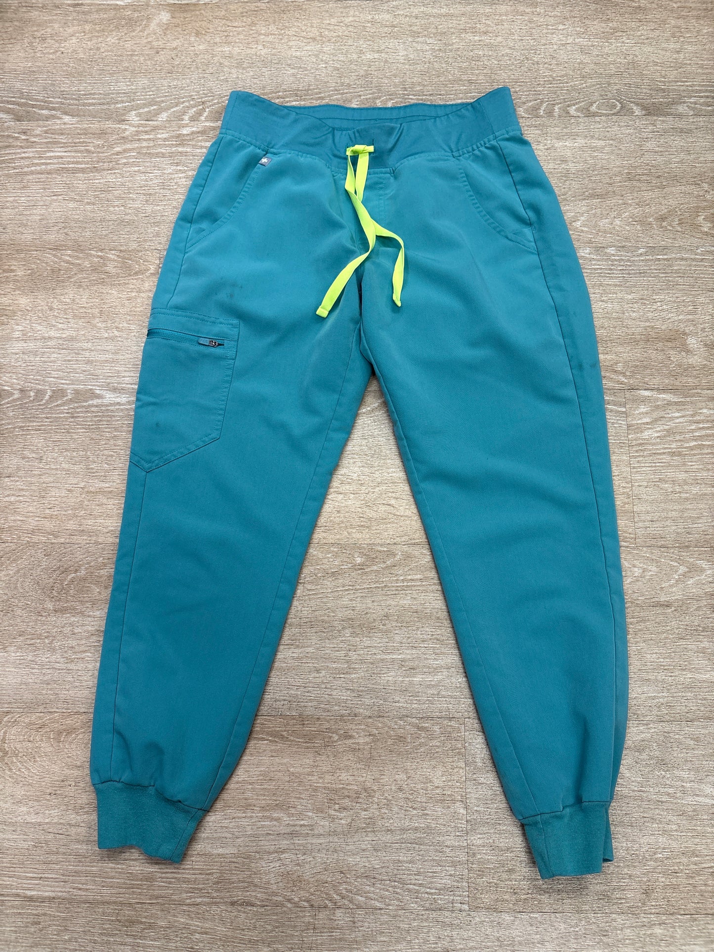 Womens Small FIGS Scrub - Aqua Pants - Blemish