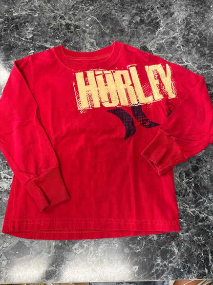 3T Hurley Red Long Sleeve Graphic Tee