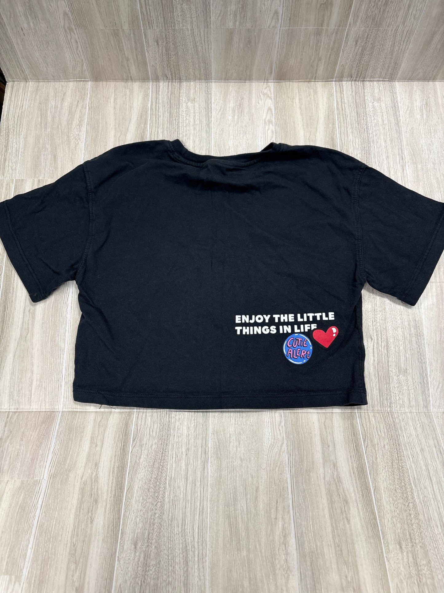 8/9 Zara Black Jump For Joy Graphic Tee