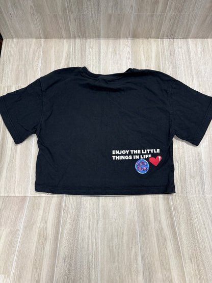 8/9 Zara Black Jump For Joy Graphic Tee
