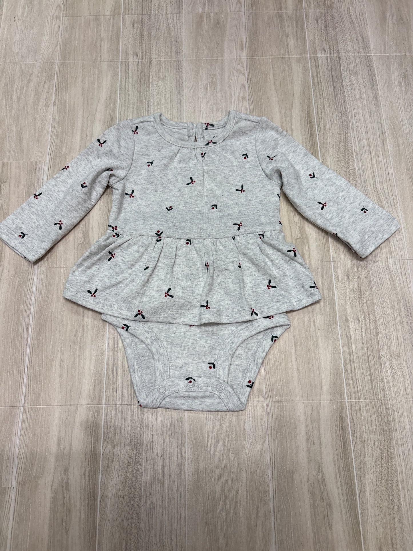 NWT 6m Grey Berry Skirted Onesie