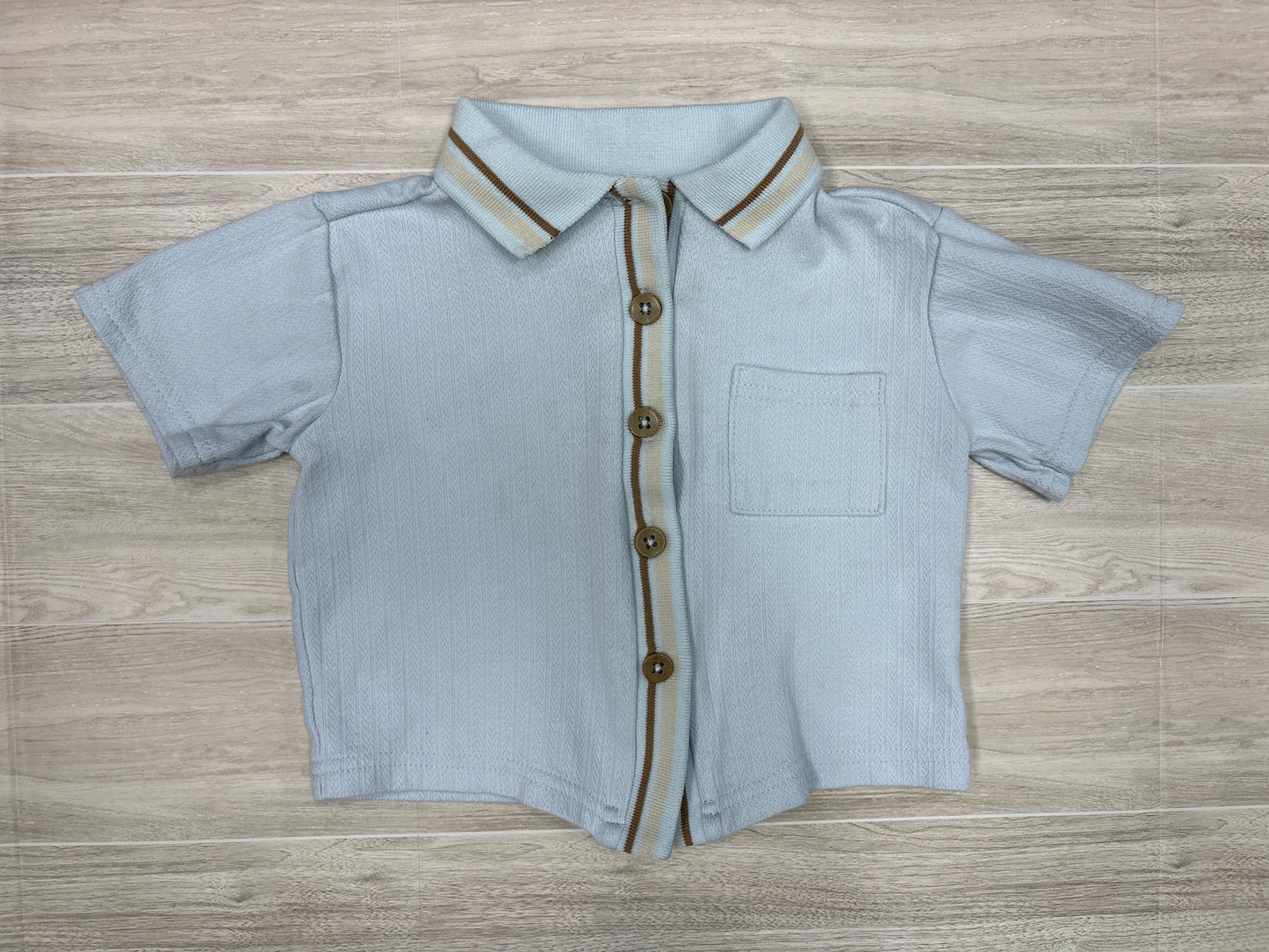 12m Rachel Zoe Light Blue Button Tee
