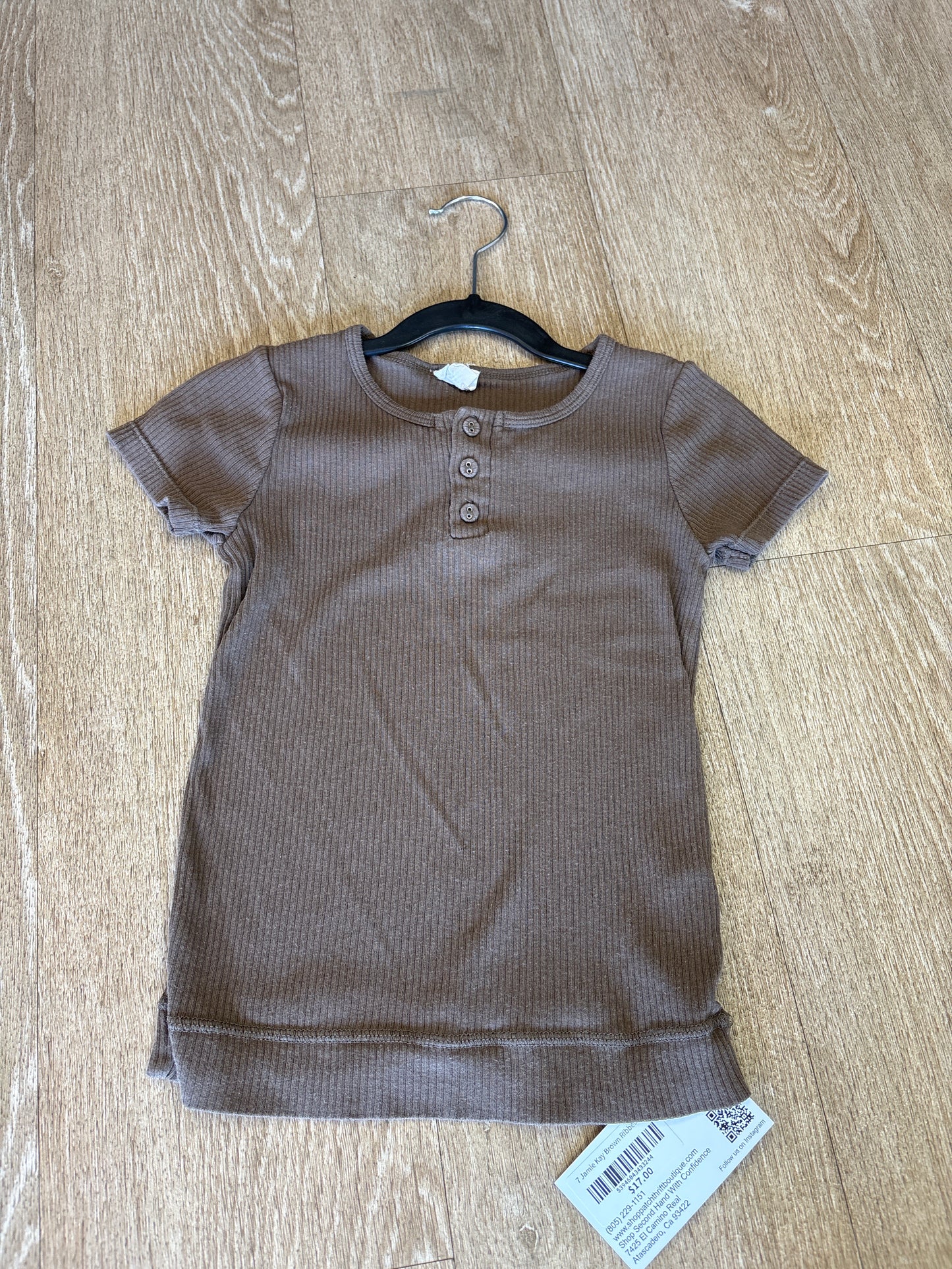 7 Jamie Kay Brown Ribbed Top