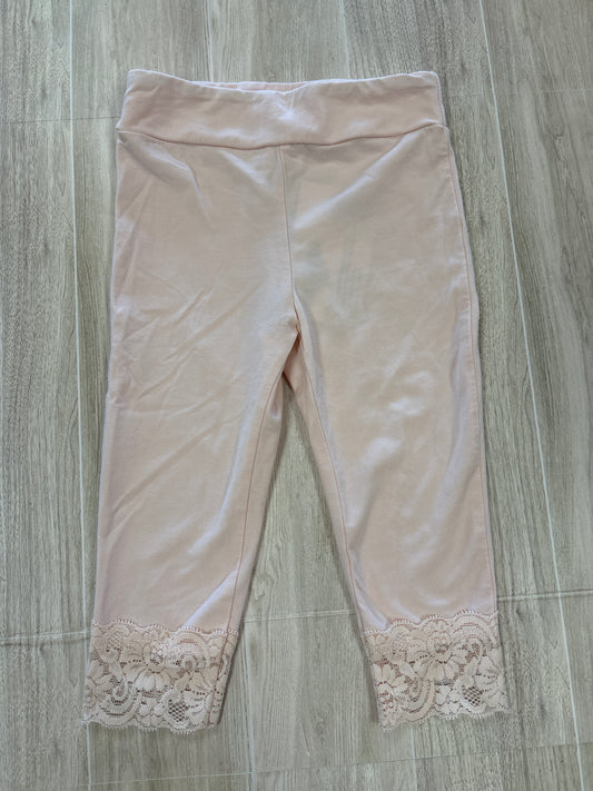 12/18m Light Pink Lace Bottom Legging