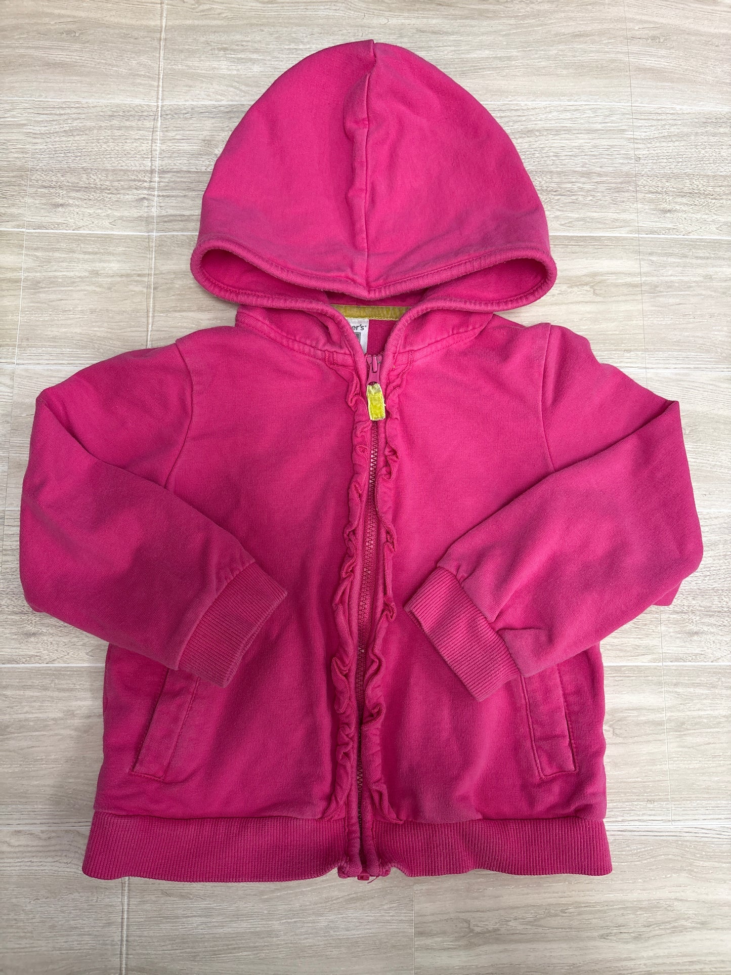 3T Pink Ruffle Zip Up Hoodie