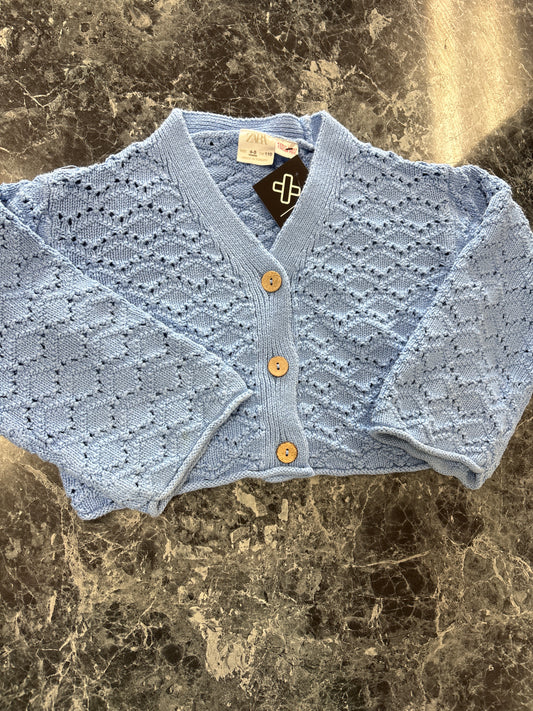 4/5T Zara Blue Eyelet Cardigan