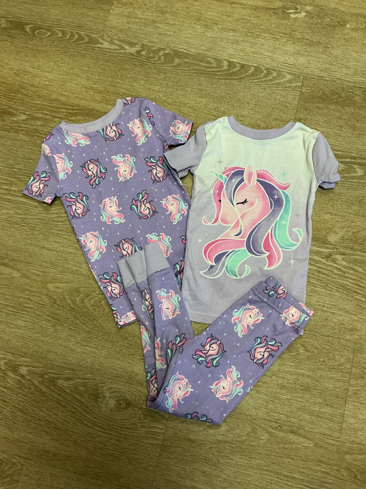 5T 3 Piece Unicorn Pajama Set