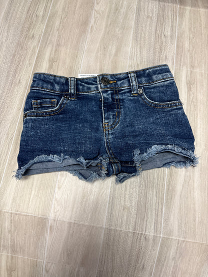4/5 Dark Wash Denim Shorts