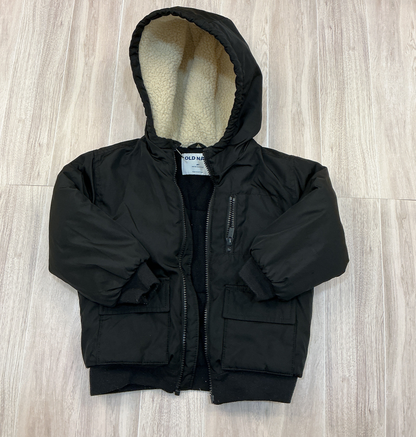 4T Black Puffy Jacket w/ Zipper