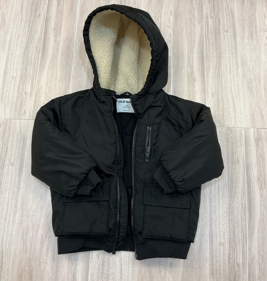 4T Black Puffy Jacket w/ Zipper