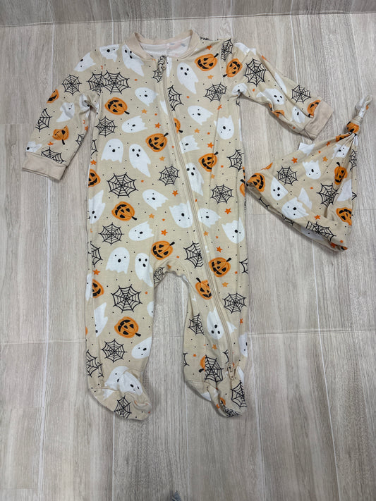 3-6m Milkberry Halloween Pajama + Hat