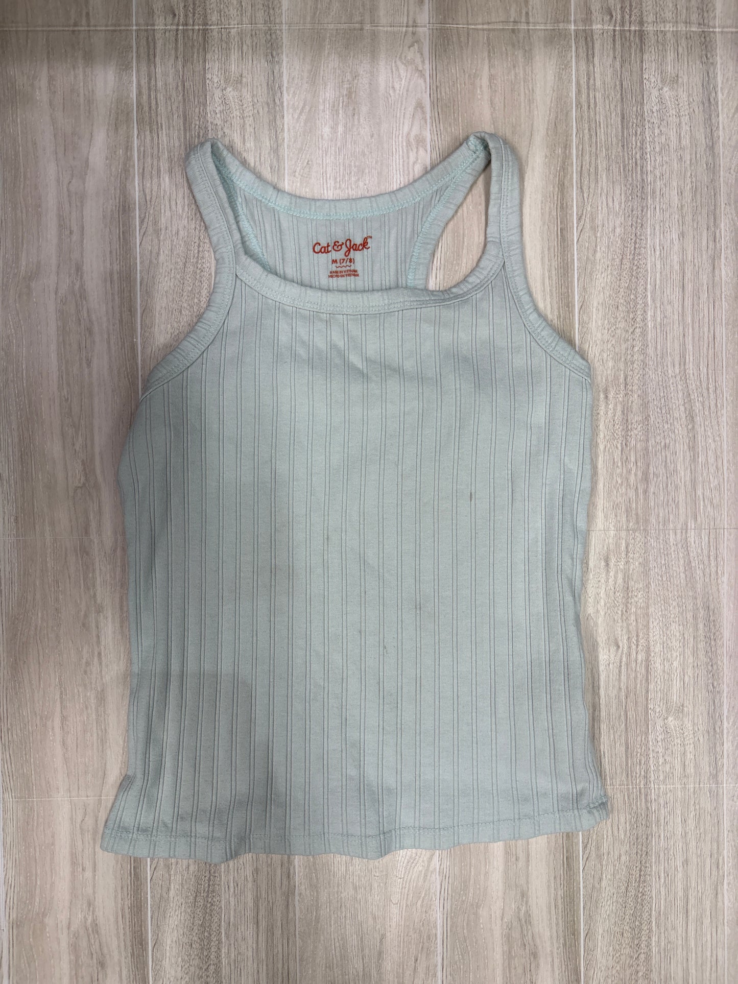 7/8 Mint Ribbed Racerback Tank