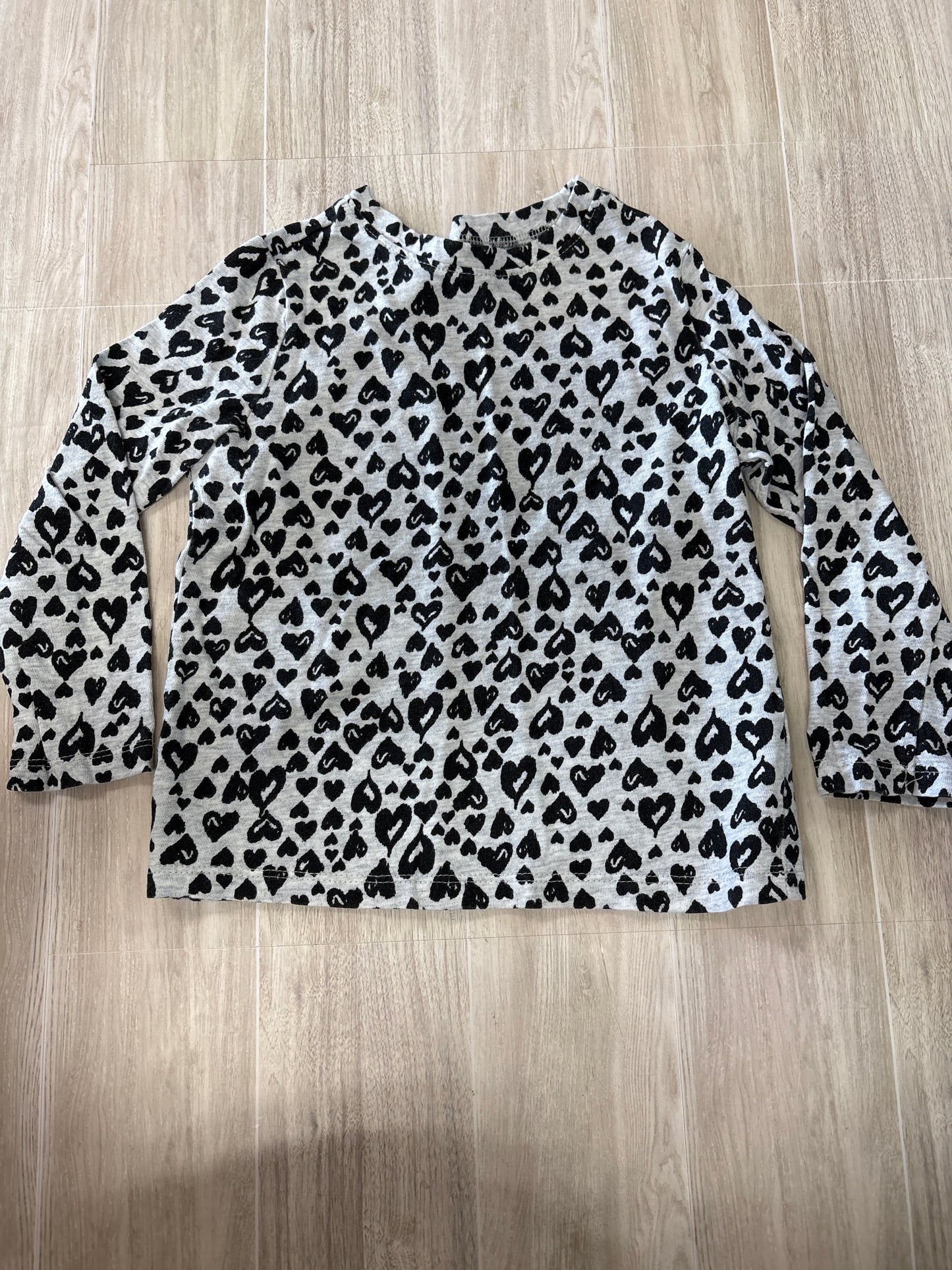 4T Grey Heart Long Sleeve