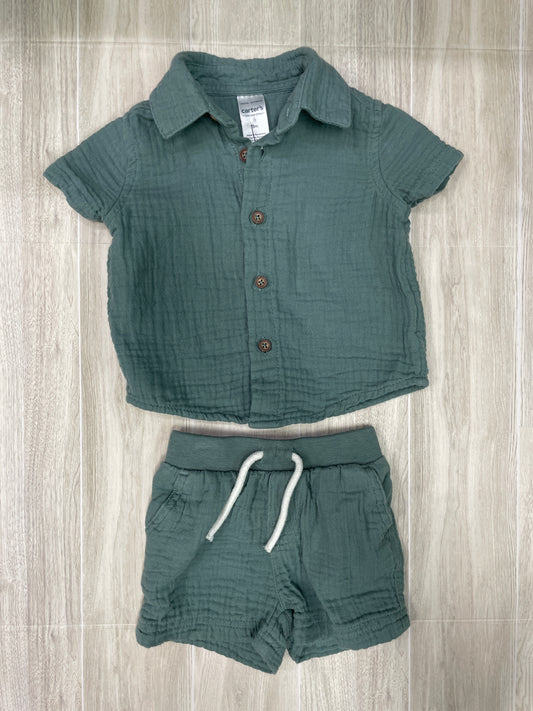 3m Sage Gauze 2 Piece Shortie Set