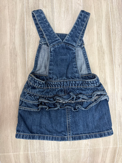 6-12m Ruffled Overall Dress