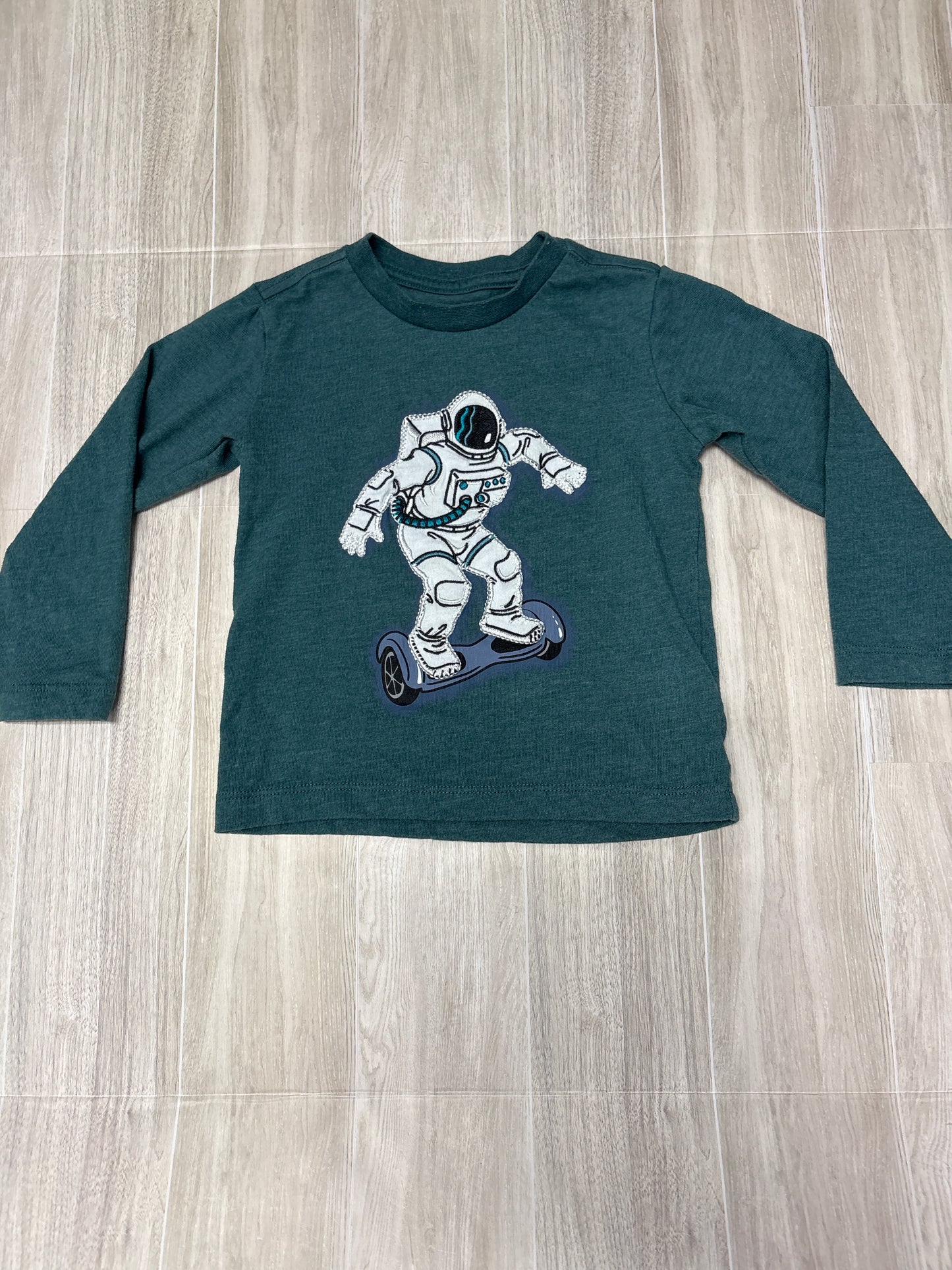 2T Hoverboarding Astronaut Aqua Long Sleeve