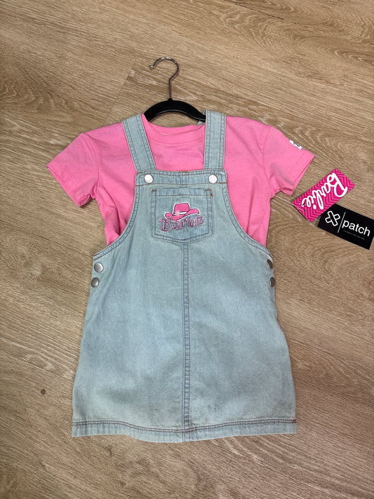 NWT 2T Pink Barbie Overall Set
