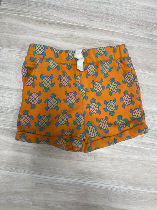 18-24m dip Orange Turtle Soft Shorts