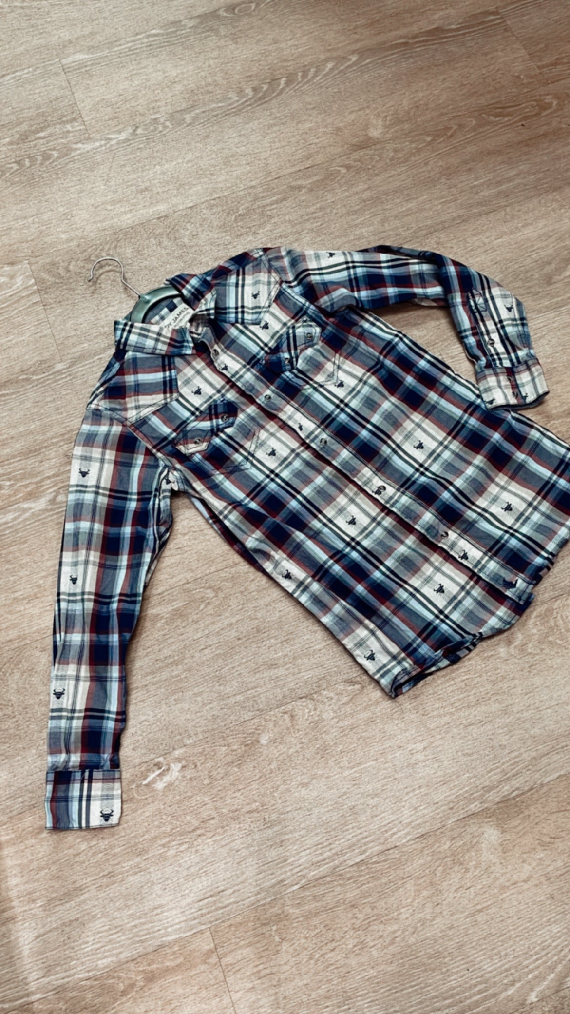 10/12 Cody James Plaid Pearl Snap Shirt