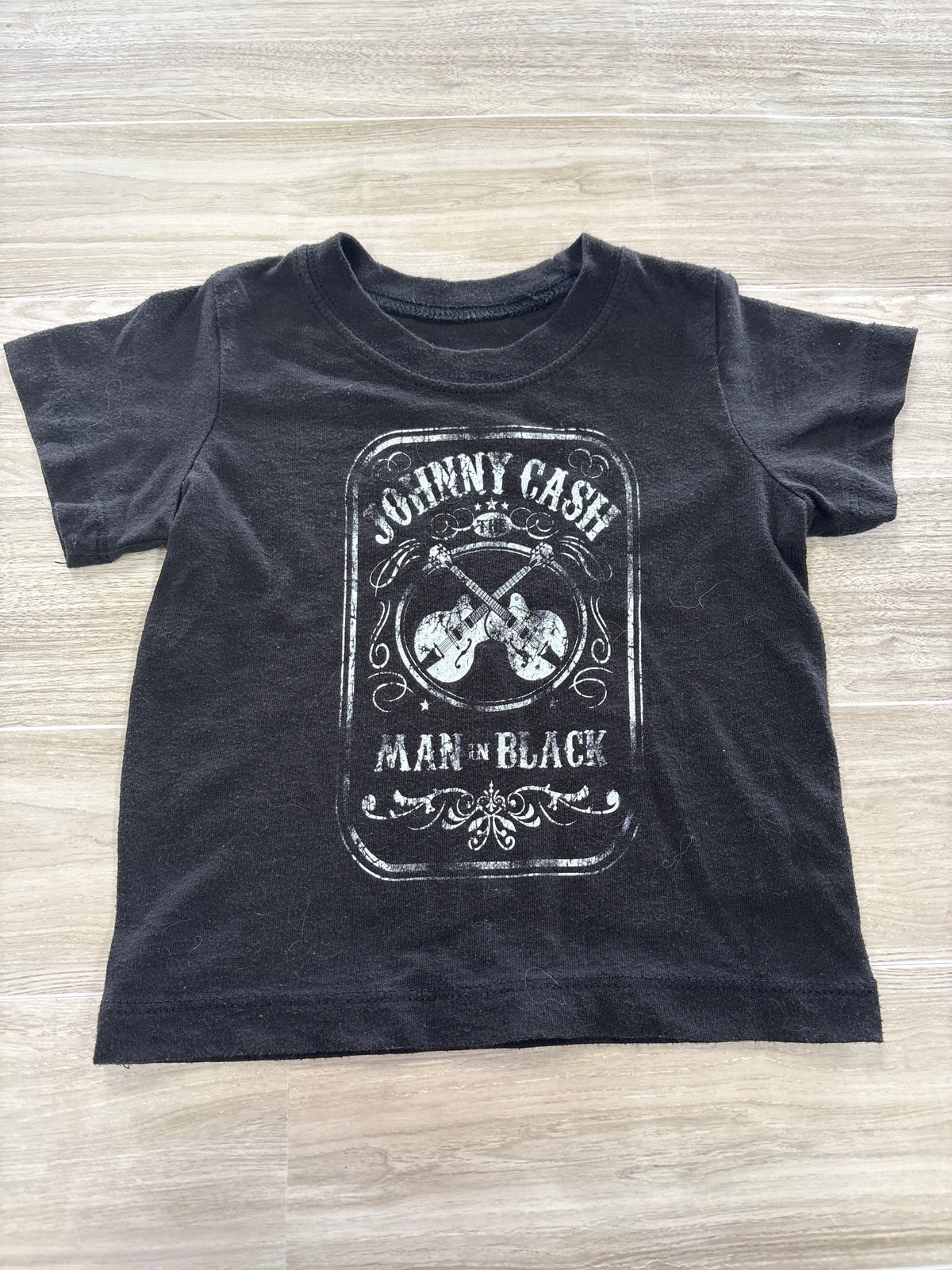 12m Black Johnny Cash Graphic Tee