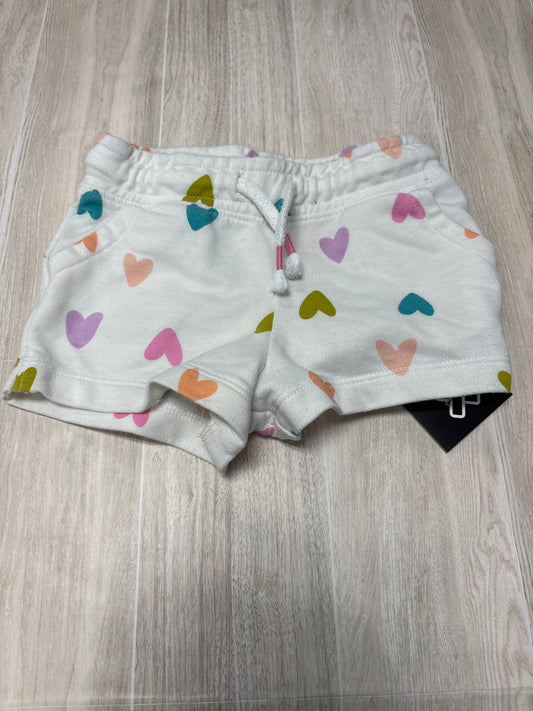 18m White Multi Heart Soft Shorts