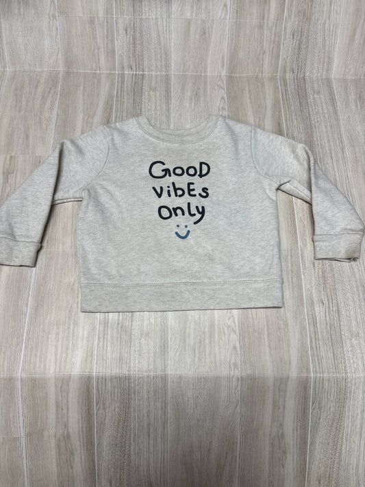 18m Cream Good Vibes Only Crewneck - Blemish