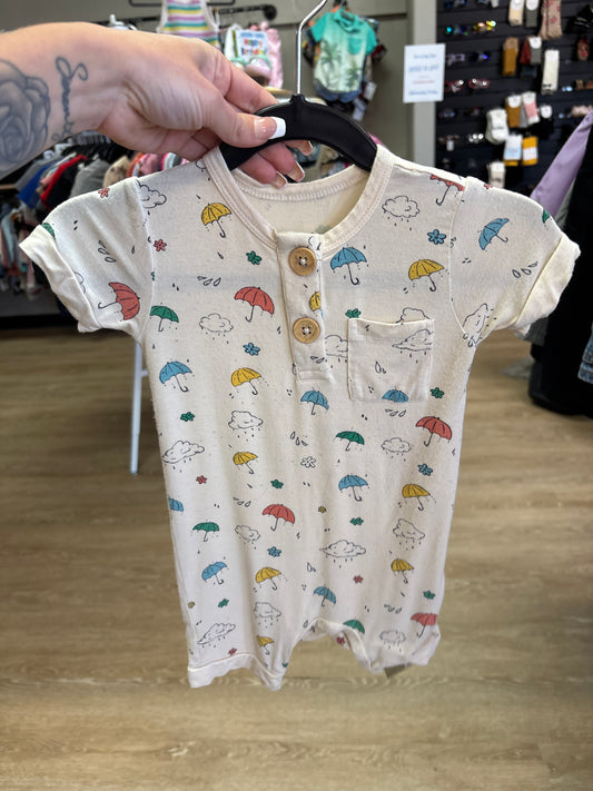 12-18m Larkspur Rainy Day Shortie Romper