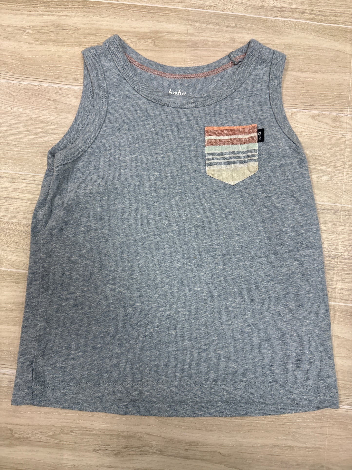 18m Baby Bgosh Heathered Blue Pocket Tank