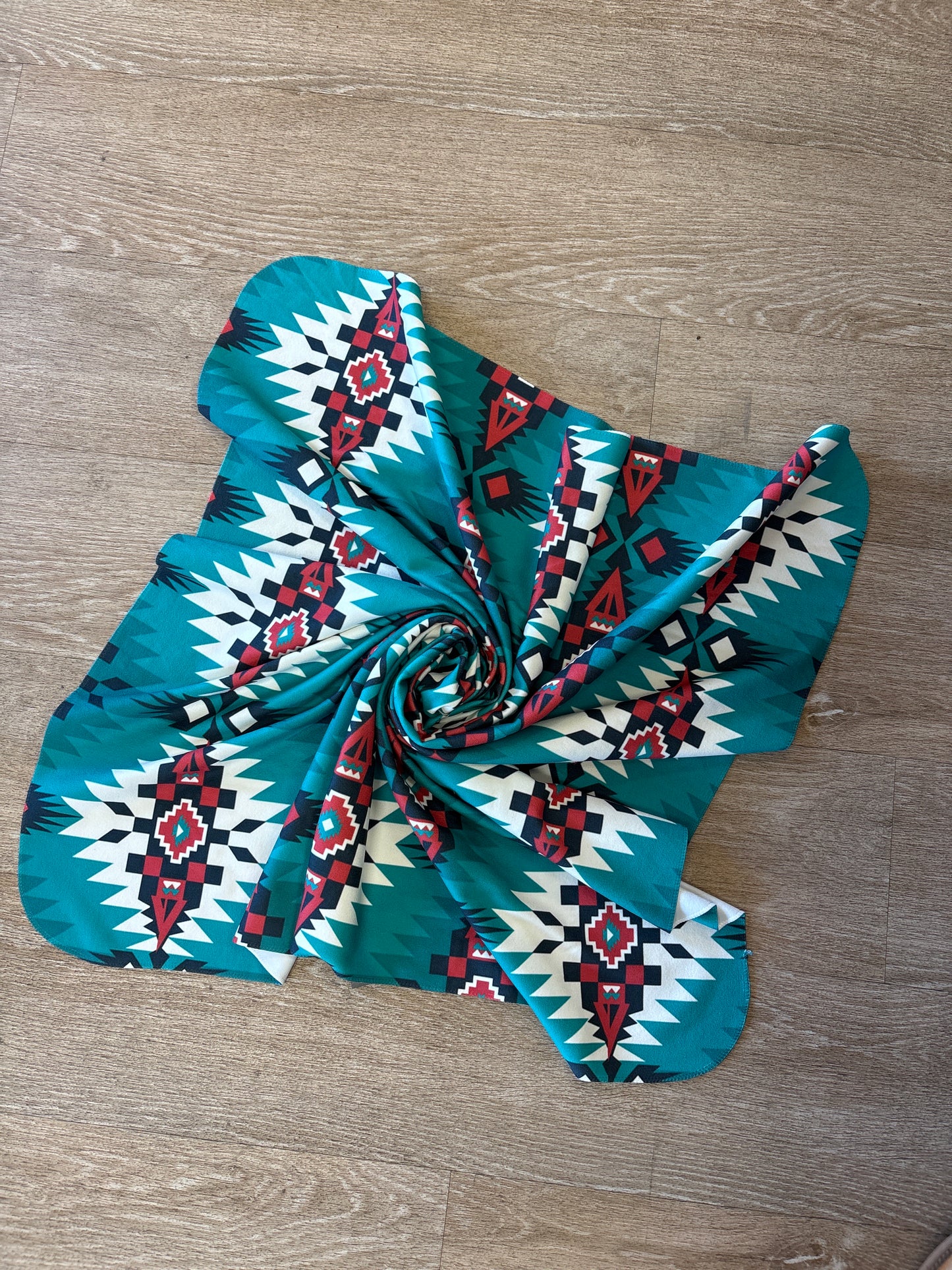 Aztec Print Park Blanket - Blue