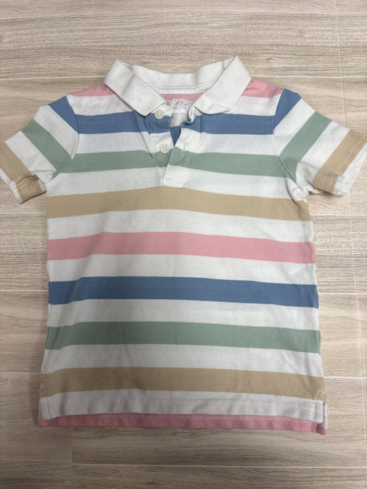 5T Pastel Striped Collared Shirt