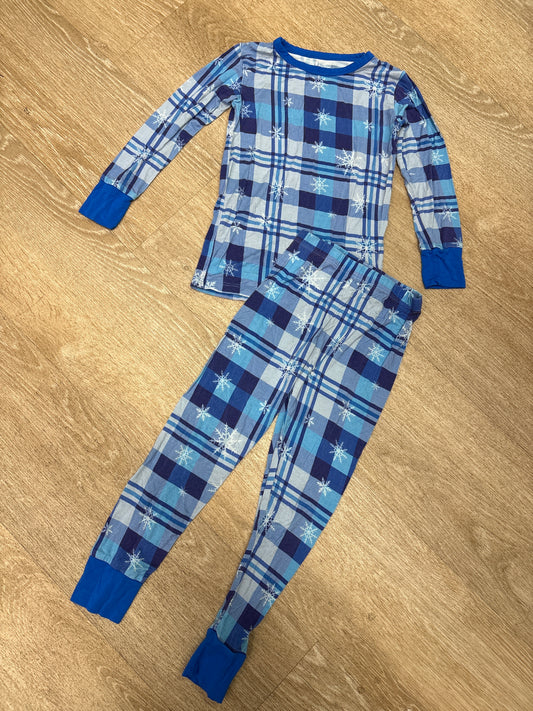 4T Birdie Bean Blue Plaid Snowflake Pajama