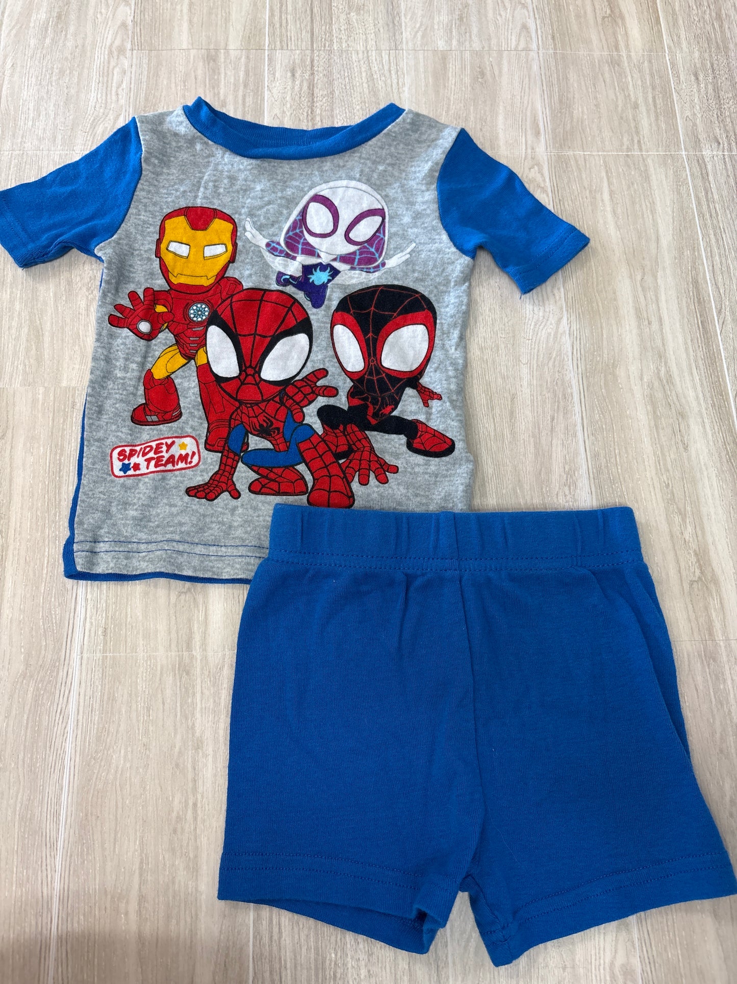 2T Spiderman 2 Piece Pajama Set