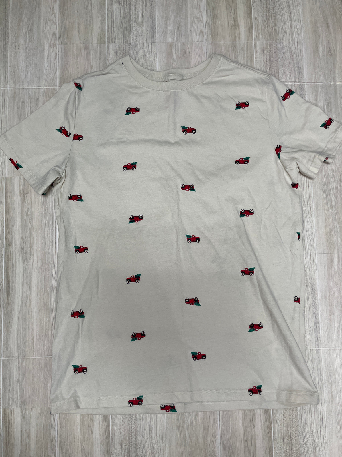 14 Cream Multi Christmas Truck Graphic Tee
