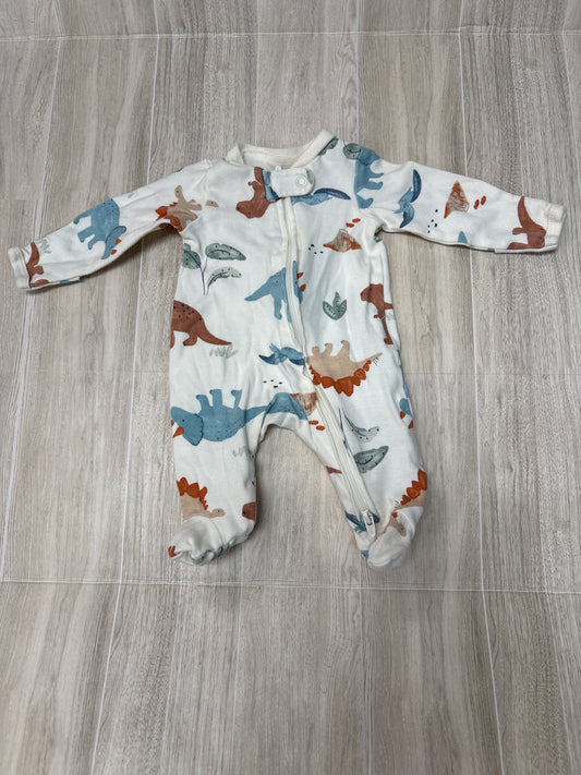 Preemie Cream Dino Pajama