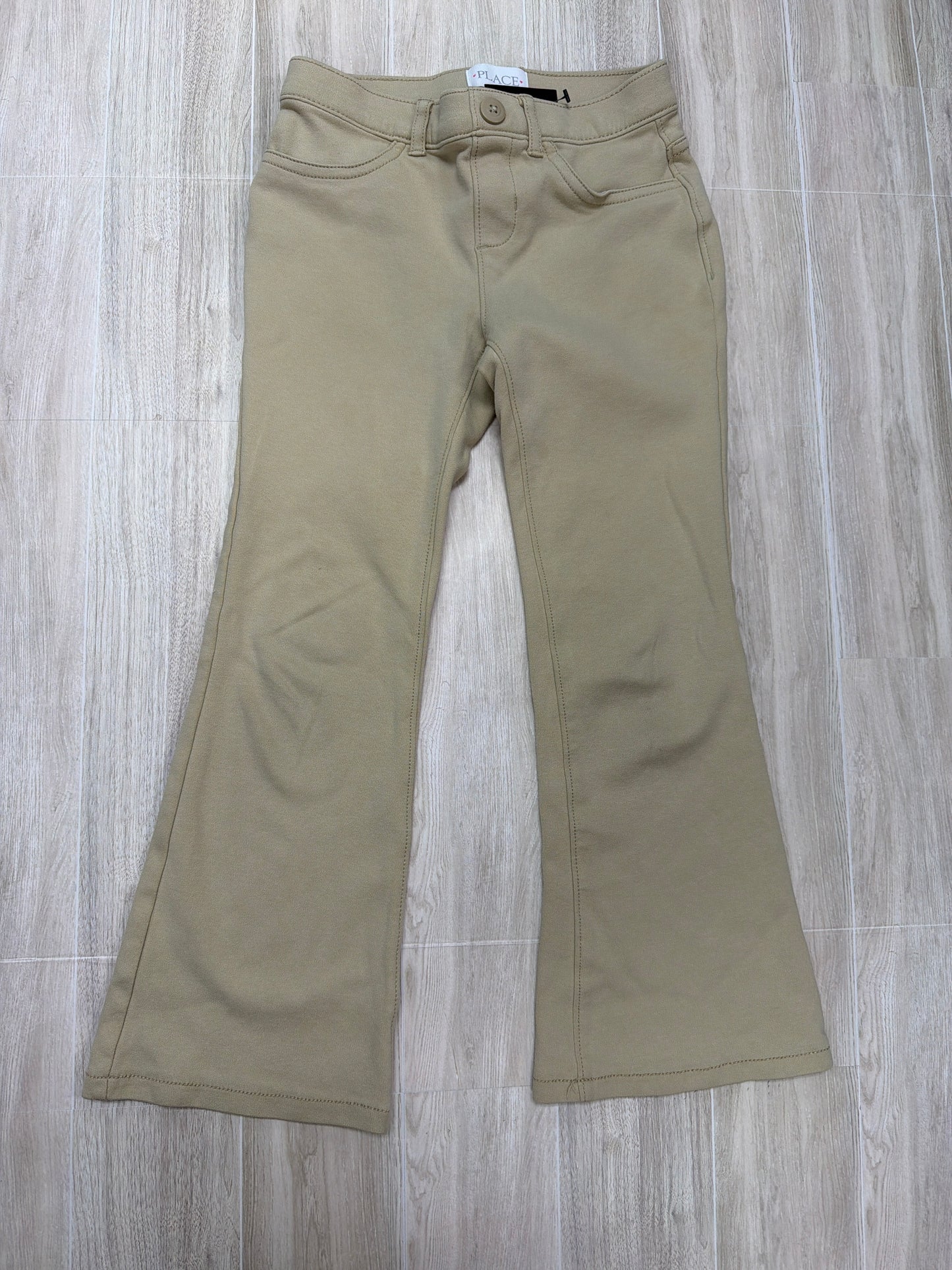 6/7 Khaki Uniform Flare Jegging