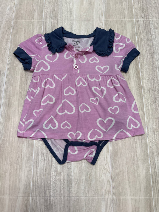 6-12m Silkberry Baby Bamboo Heart Twirl Onesie