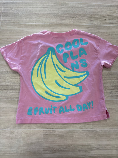 24m Zara Pink Bananas Graphic Tee
