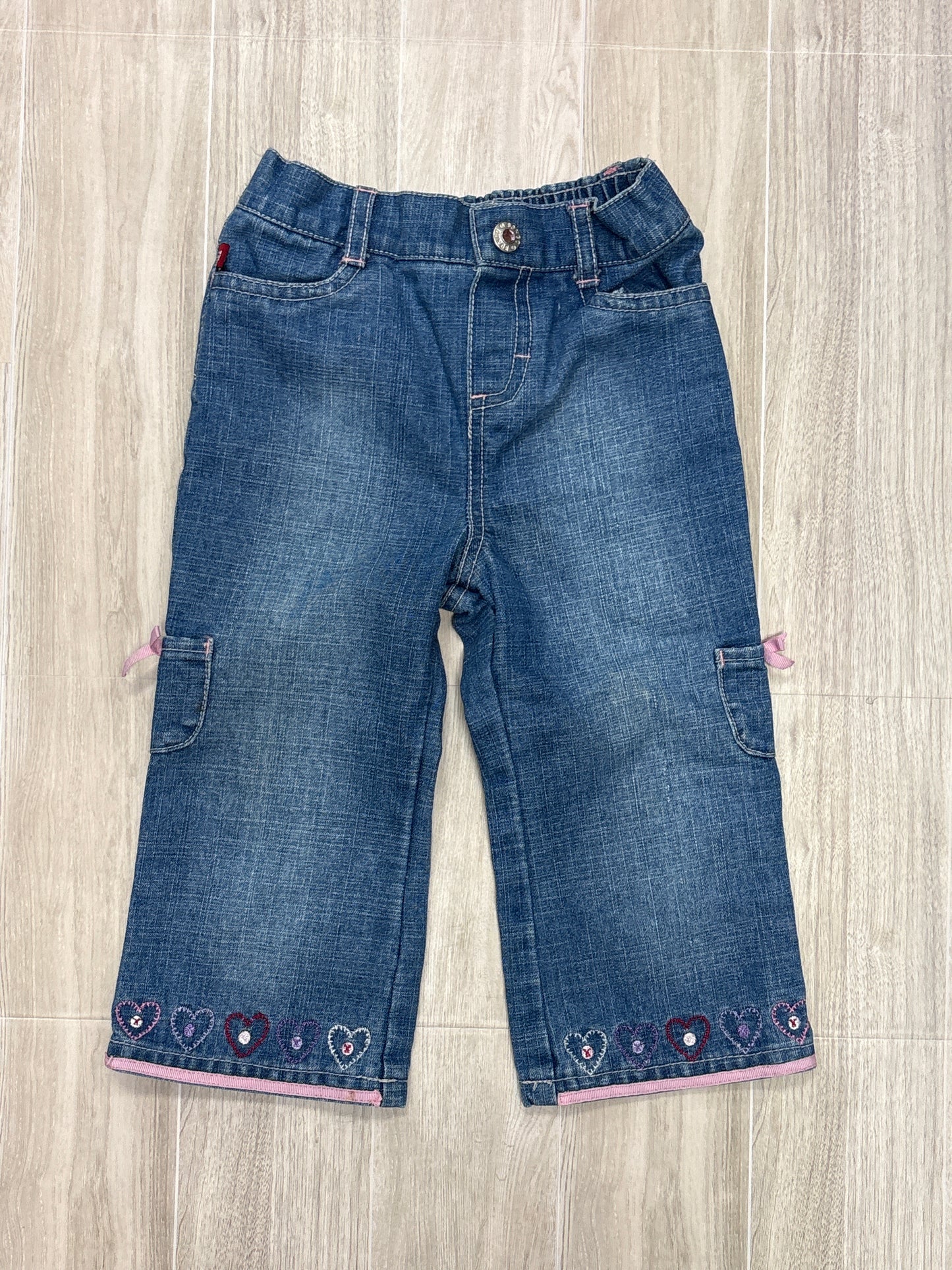 18m BONGO Baggy Denim Pant with Heart and Bow Detail