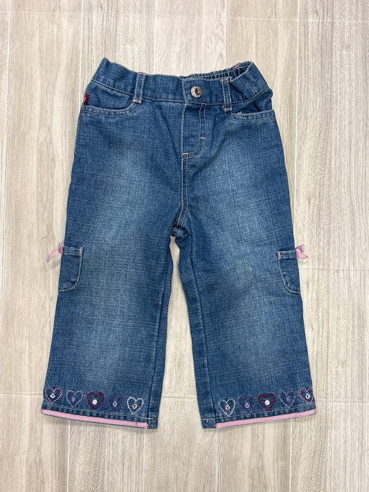 18m BONGO Baggy Denim Pant with Heart and Bow Detail