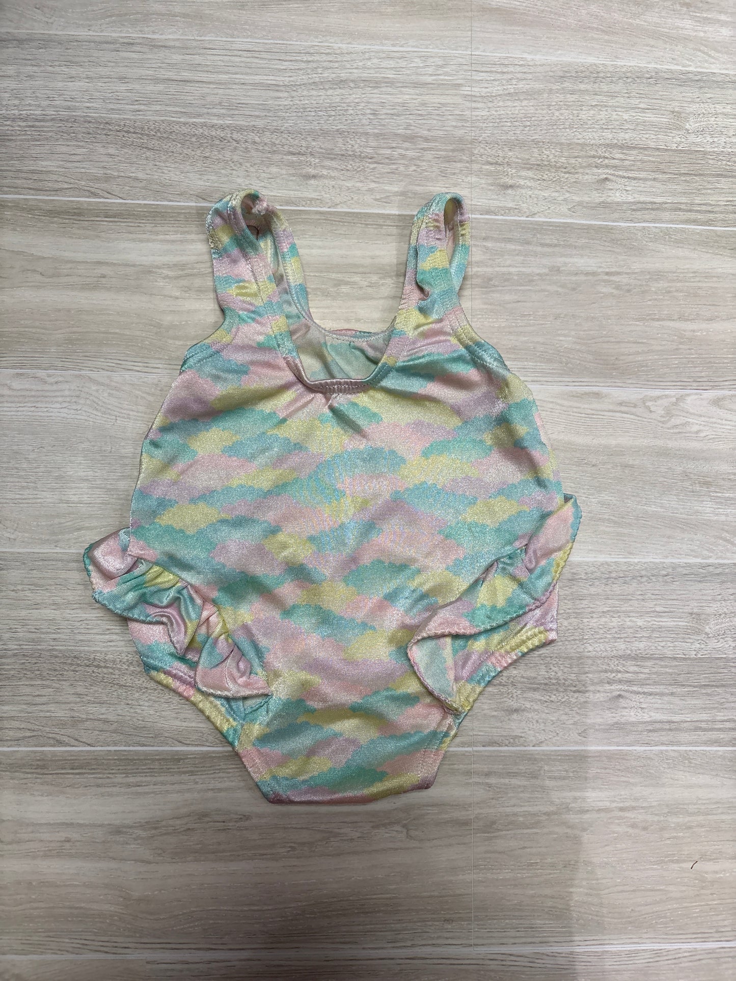 Vintage Carters 0-3m (Patch Sizing) Pastel Clouds Leotard