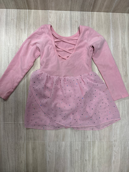 5T Pink Sparkle Long Sleeve Leotard - Blemish