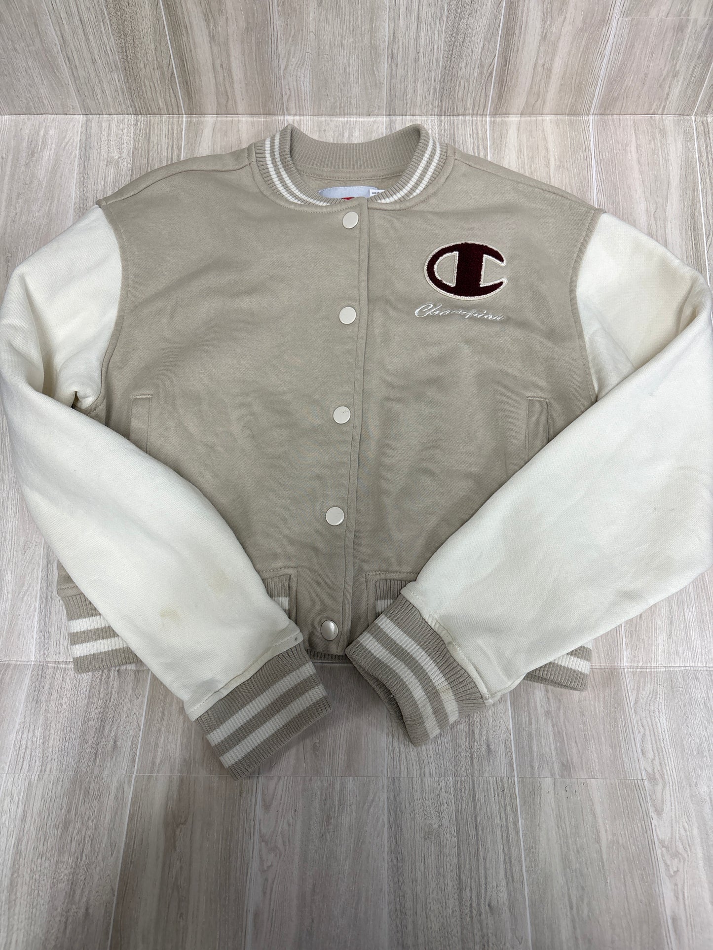 14 Champion Tan/Cream Button Up Jacket - Blemish