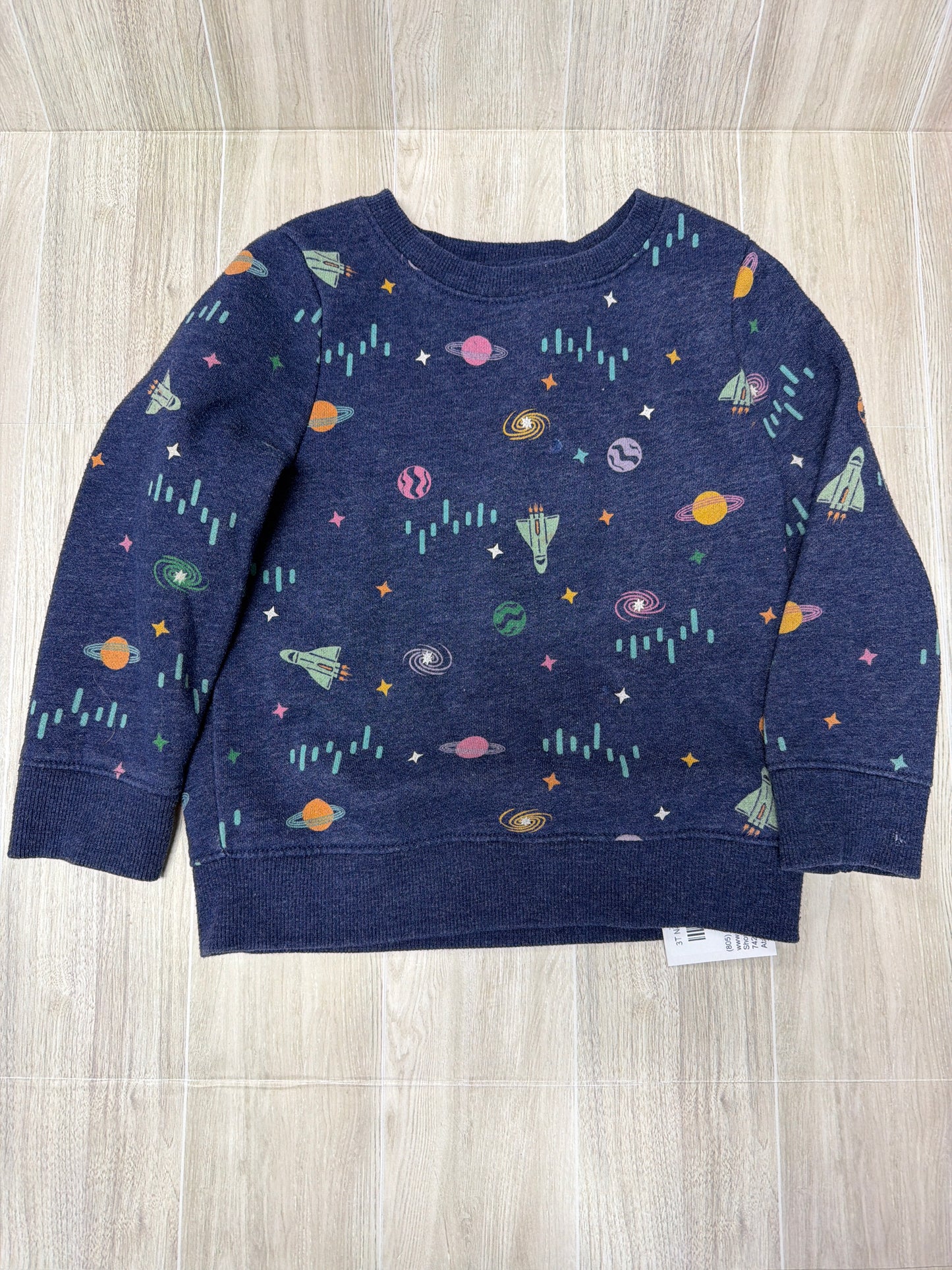 3T Navy Space Crewneck