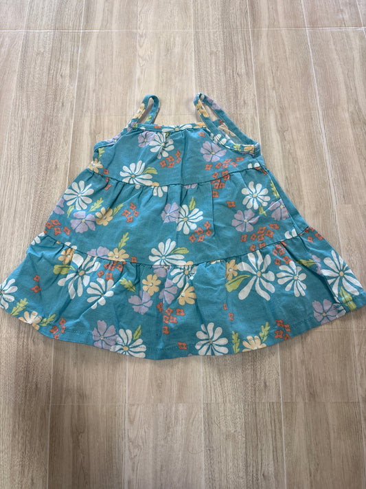 6m Little Co Blue Floral Tank Dress