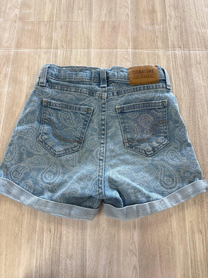 8 Levis Paisley Print Denim Shorts