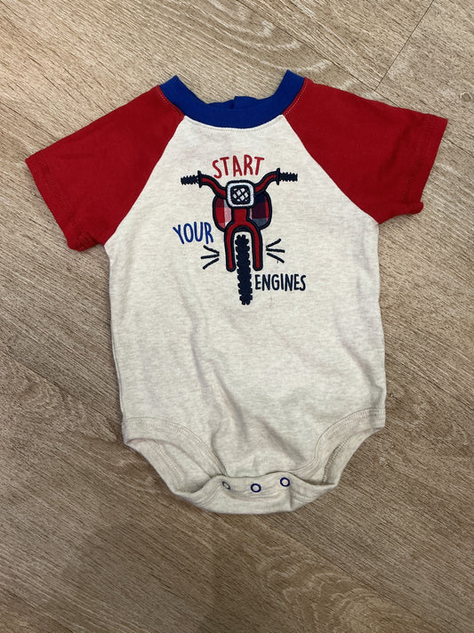 3-6m Start Your Engine Onesie