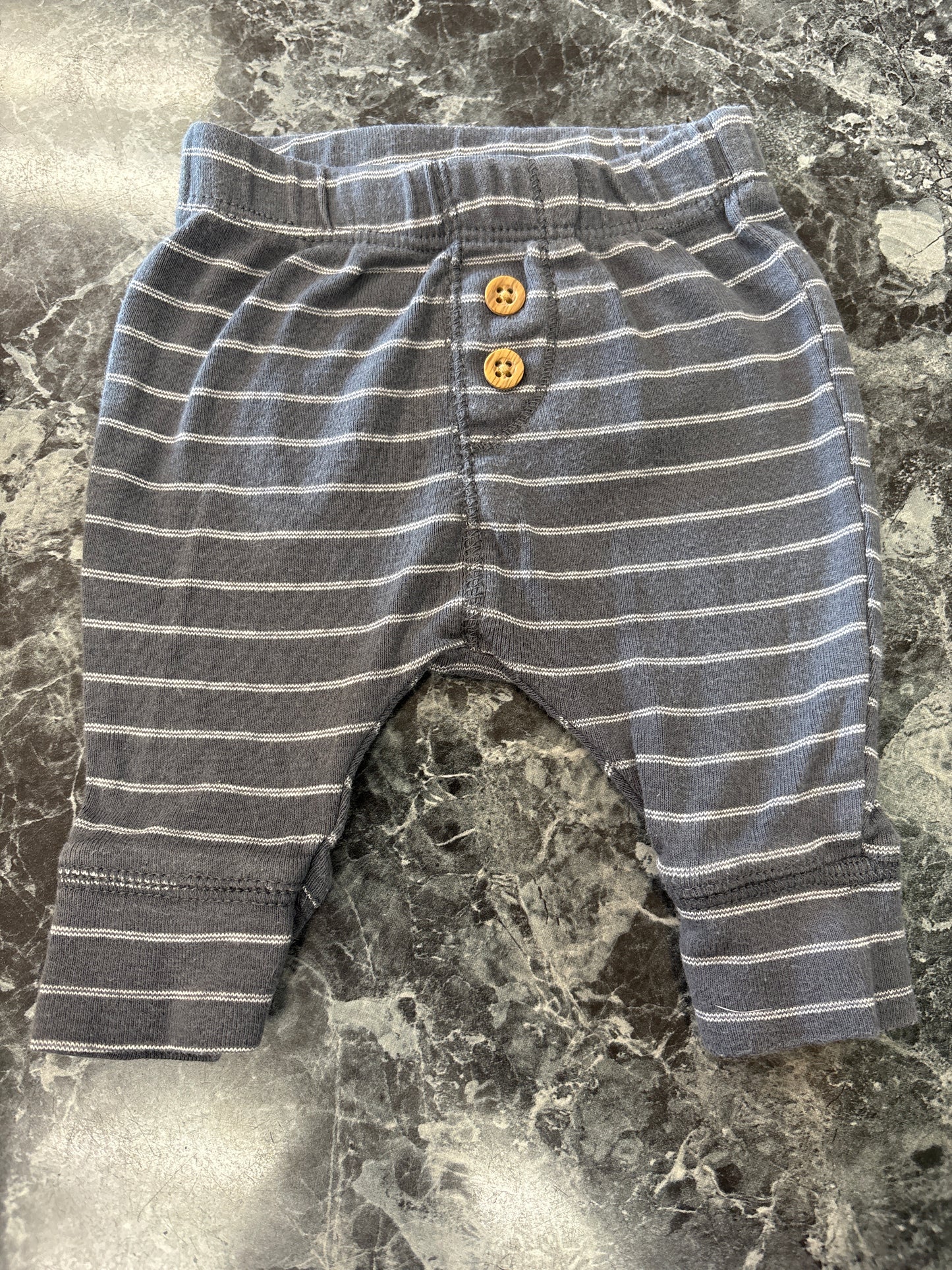 Newborn Charcoal Grey Striped Pant