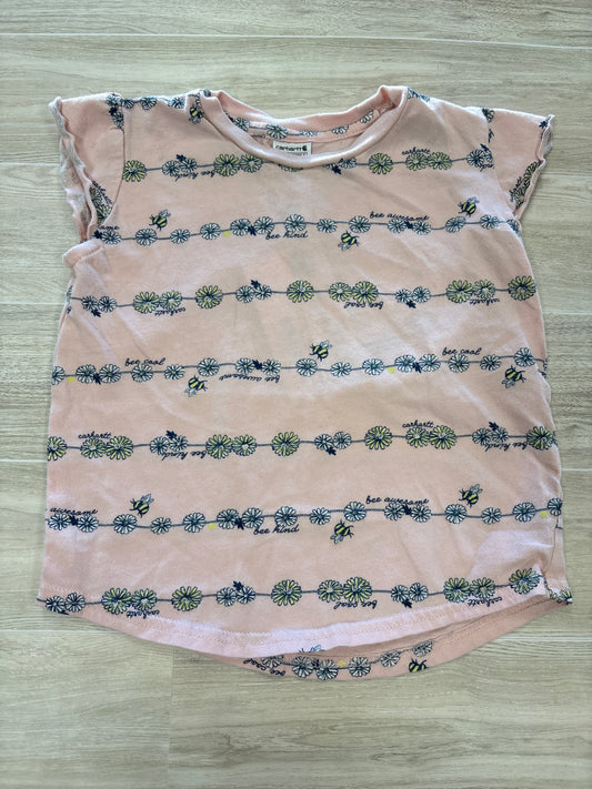 2T Light Pink Bee Kind Floral Graphic Carhartt Tee