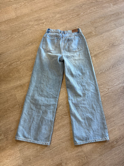 Womens 26 RVCA Coco Light Wash Wide Leg Denim